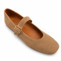 Mary : Ballerines Femme - Daim Beige