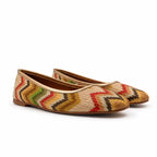 Élise : Ballerines Femme - Raphia Tressé