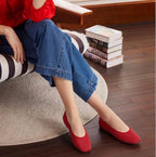 Éclypse : Ballerines Femme - Textile Tressé Rouge