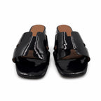 Hélène : Sandales Femme - Cuir Verni Noir