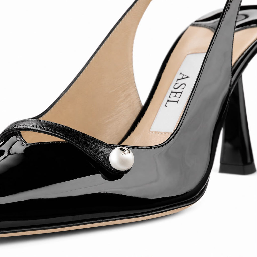 Linda : Escarpins Femme - Cuir Noir
