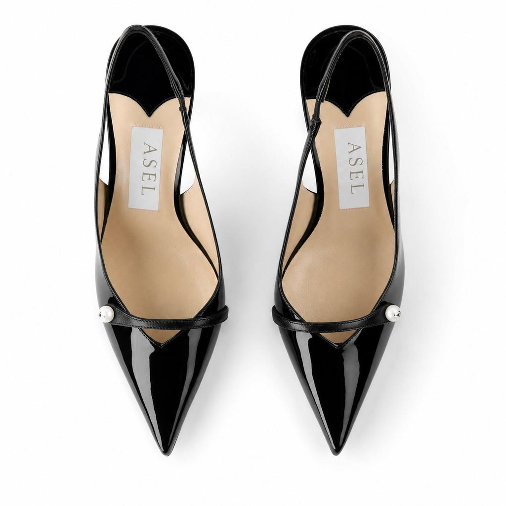 Linda : Escarpins Femme - Cuir Noir