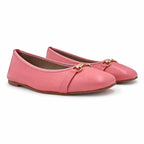 Rosa : Ballerines Femme - Cuir Rose