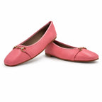Rosa : Ballerines Femme - Cuir Rose
