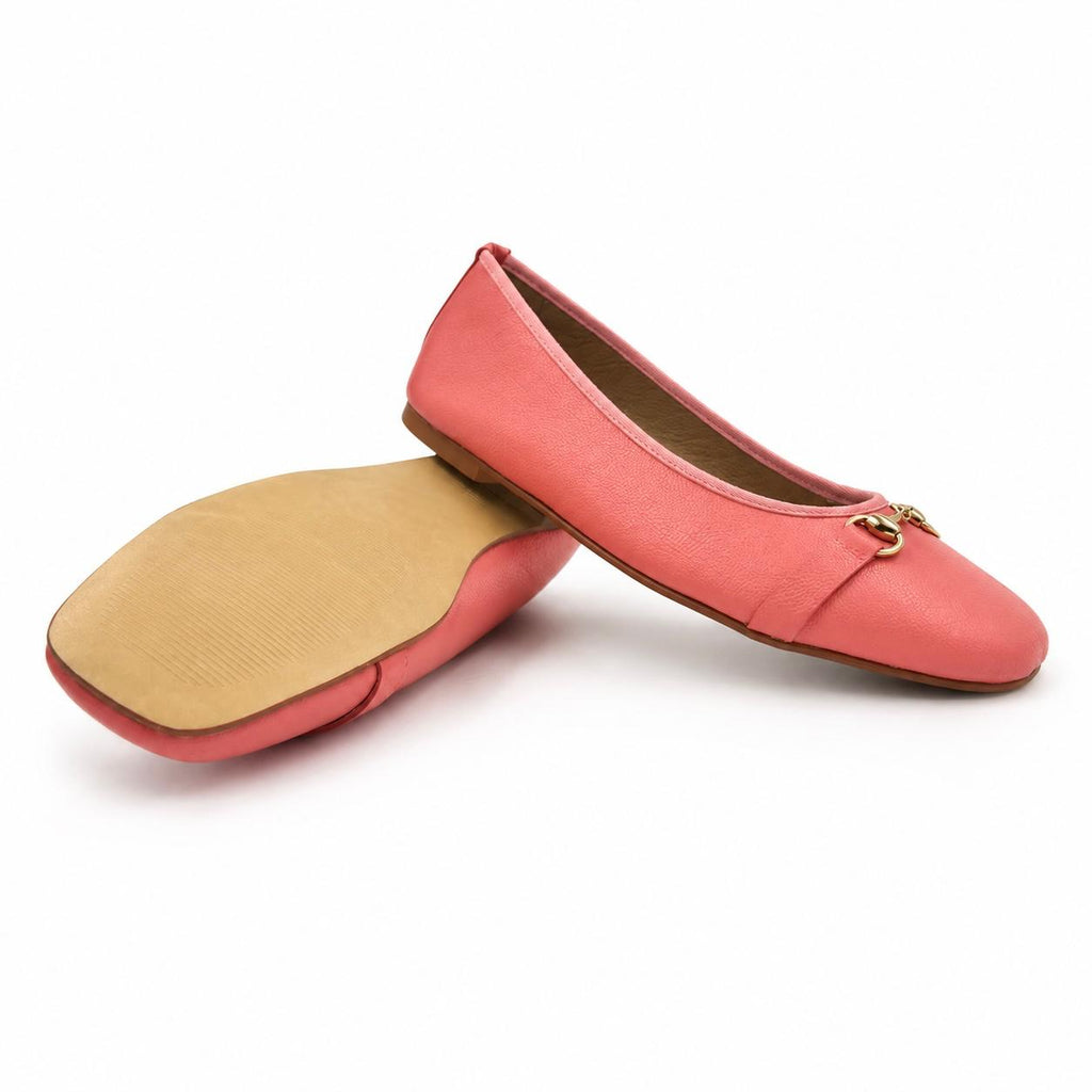 Rosa : Ballerines Femme - Cuir Rose