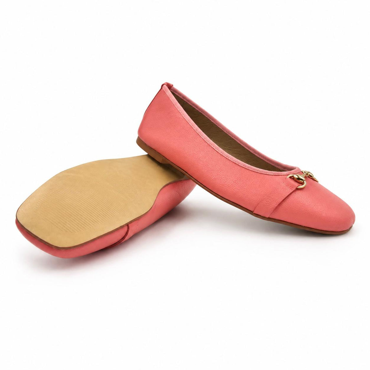 Rosa : Ballerines Femme - Cuir Rose