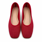 Éclypse : Ballerines Femme - Textile Tressé Rouge