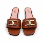Olka : Sandales Femme - Cuir Tabac