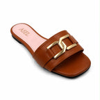 Olka : Sandales Femme - Cuir Tabac