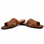Hélène : Sandales Femme - Cuir Tabac