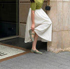 Mary : Ballerines Femme - Daim Vert Sauge
