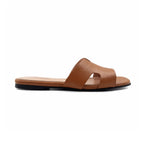 Hélène : Sandales Femme - Cuir Tabac