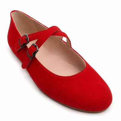 Julia : Ballerine femme 2-en-1 – Diam Rouge